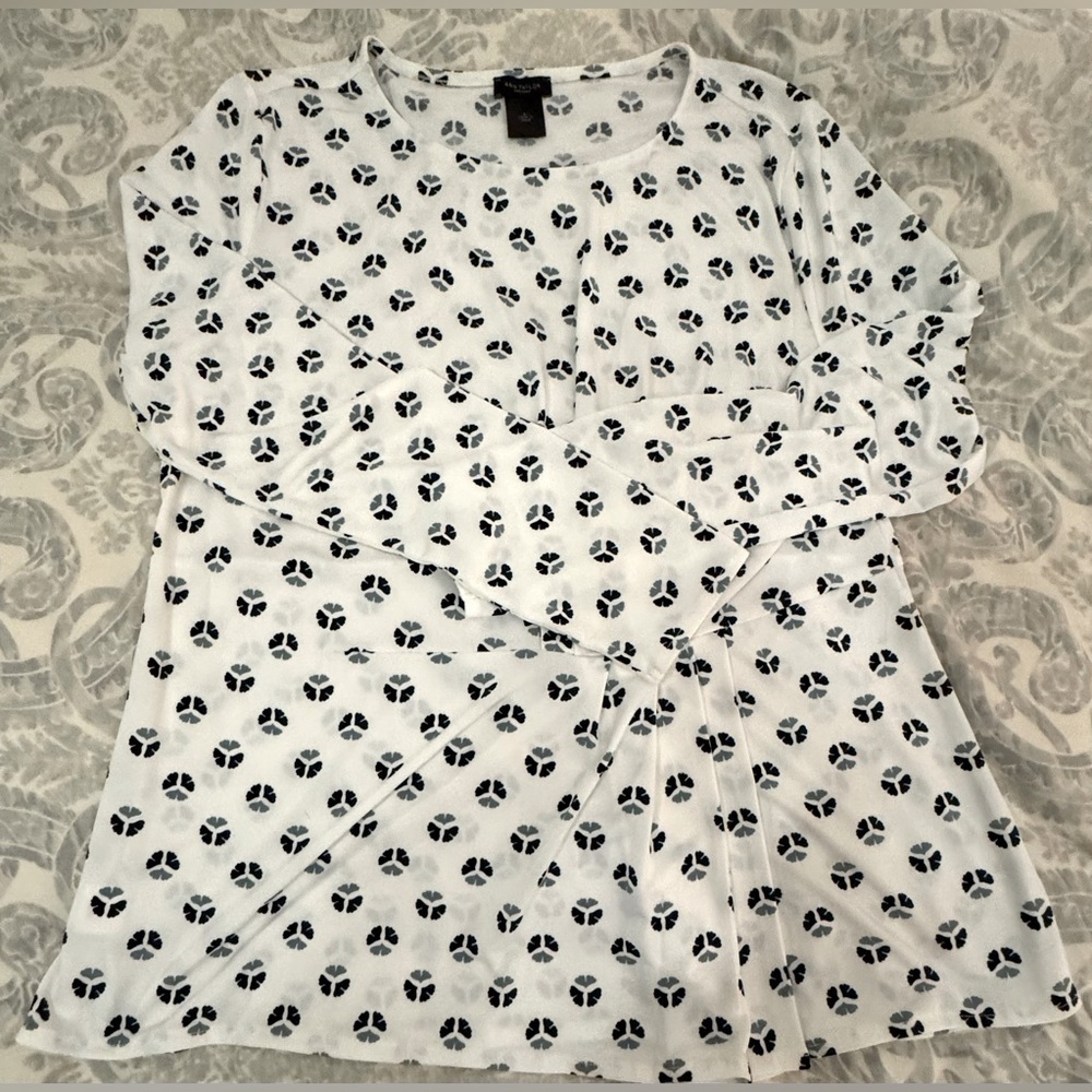 EUC Ann Taylor Factory Peplum Top (L) - Picture 3 of 8